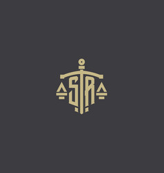 Letter Sr Logo For Law Office And Attorney