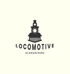 Locomotive With Vintage Style Logo Icon Template