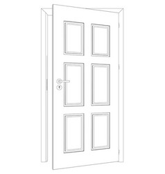 Door Drawing Open Vector Images Over 2 0