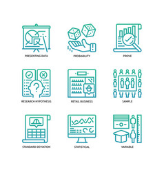 Statistical Analysis Icons Set