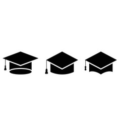 Graduate Cap Icons Set