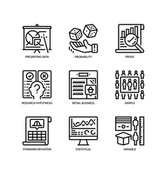 Statistical Analysis Icons Set