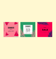 Summer Sale Square Templates With Watermelon