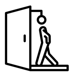 Walk Through Evacuation Door Icon Outline Style