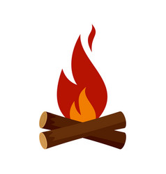 Hunter Campfire Icon Flat Isolated