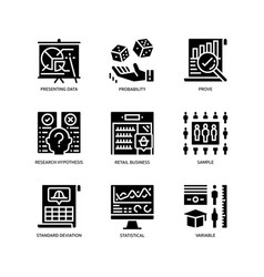 Statistical Analysis Icons Set