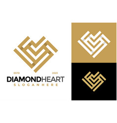 Diamond Heart Jewelry Logo Design Symbol Icon