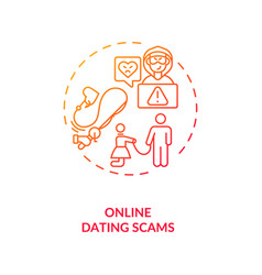 Online Dating Scams Concept Icon