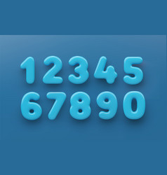 3d Blue Number 123456789 And Null