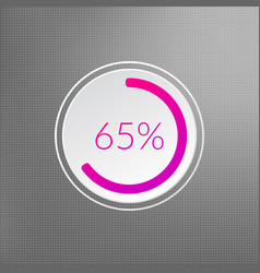 65 Percent Isolated Pie Chart Percentage