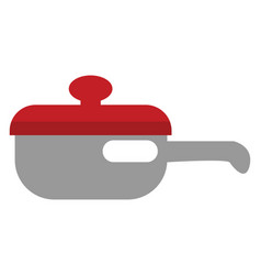 Cooking Pan With Lid On A White Background