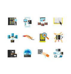 Data Center Concept Icon Set