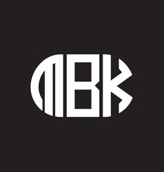 Mbk Letter Logo Design On Black Background