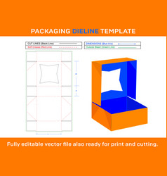 Display Pie Box Dieline Template