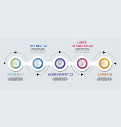 Infographic Success Template Icons In Different