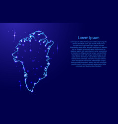 Map Greenland From The Contours Network Blue