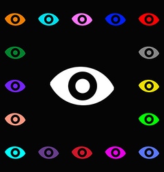 Sixth Sense The Eye Icon Sign Lots Of Colorful