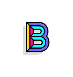 Colorful Chisel Letter B