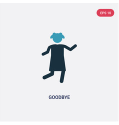 Two Color Goodbye Icon From People Concept