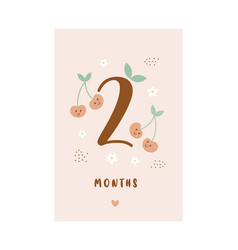 2 Months Baby Card Milestone