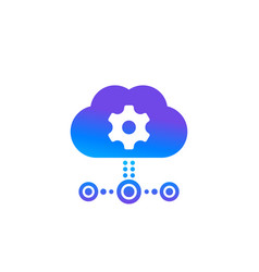 Edge Computing Technologies Icon With Cloud