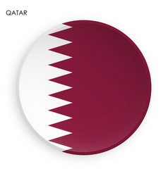 Qatar Flag Icon In Modern Neomorphism Style