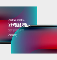 Round Square Geometric Abstract Background