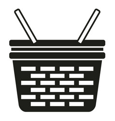 Fruit Basket Icon Simple Picnic Wicker