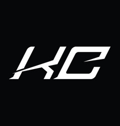 Kc Logo Monogram Letter With Slice Style