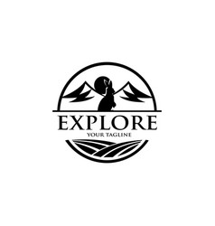 Outdoor Explorer Badge Retro Explorer