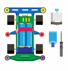 Classic Mini 4wd Toy Car Concept Flat