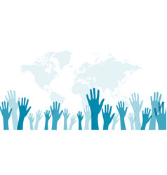 Global Volunteer Solidarity Hands Up Banner