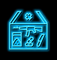 Prohibited Goods Neon Glow Icon