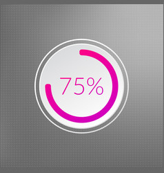 75 Percent Isolated Pie Chart Percentage