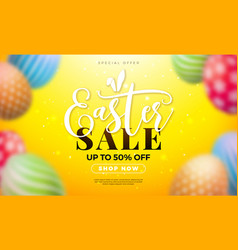 Easter Sale With Blurred Colorful