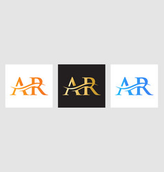 Initial Monogram Letter Ar Logo Design Ar