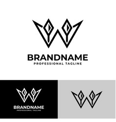 Letter W Spear Logo Suitable For Any Business