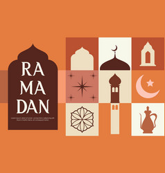 Ramadan Kareem Islamic Greeting Card Template