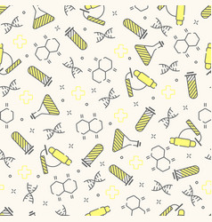 Seamless Beige Pattern With Outline Icons