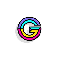 Colorful Chisel Letter G