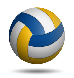 Realistic Sport Ball For Volleyball With On White