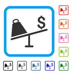 Market Price Swing Framed Icon