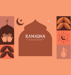 Ramadan Kareem Islamic Greeting Card Template