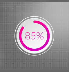 85 Percent Isolated Pie Chart Percentage