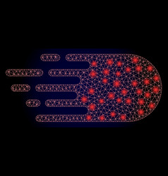 Bright Web Net Electron Flight With Light Spots