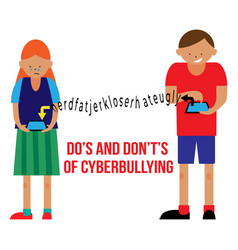 Dos And Donts Cyberbullying Poster In A Flat Style