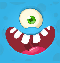 Funny Cartoon Monster Cyclops Face Halloween