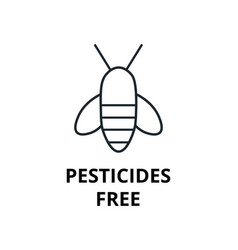 Pesticides Free Symbol Bee Icon