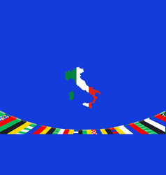 Italy Emblem Map European Nations 2024 Teams