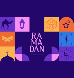 Ramadan Kareem Islamic Greeting Card Template